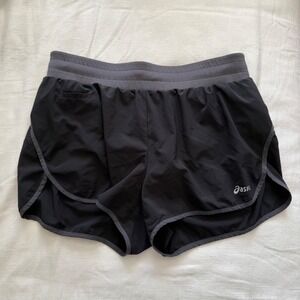 ASICS Women's Black Running Shorts Athletic Gym Workout Shorts‎ M
